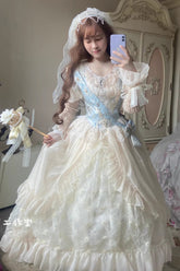 Ivory Crown Coronation Ruffle Hanayome Cardigan Bowknot Lace Sweet Gorgeous Lolita Dress